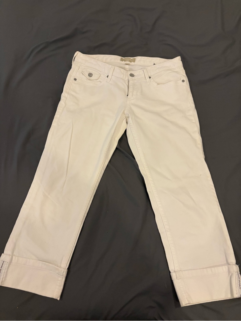 Banana Republic Light Cream Cropped Pants